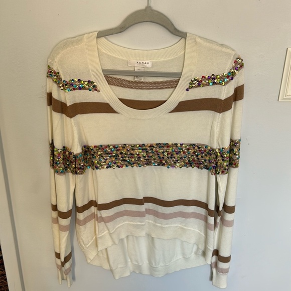 KENAR sequin long sleeve sweater - Picture 1 of 3